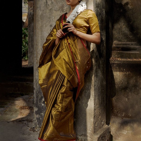 HUTS AND LOOMS Tissue Saree