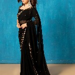 NUD Embroidered Zari Saree With Blouse and Peticoat