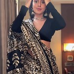 KALINI Kalamkari Printed Block Print Saree