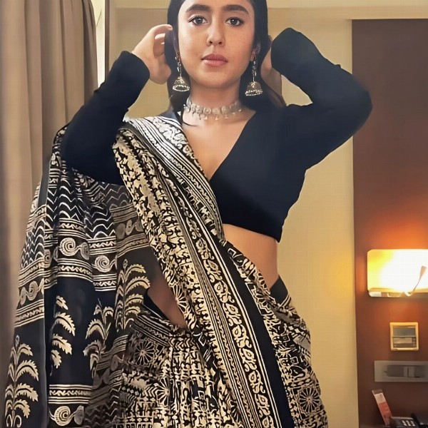 KALINI Kalamkari Printed Block Print Saree
