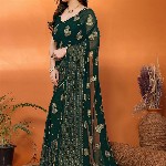 all about you Woven Design Zari Pure Georgette Banarasi Saree With Unstitched Blouse Piece