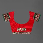 CRAFTYSTYLES Ethnic Motifs Zari Silk Blend Saree