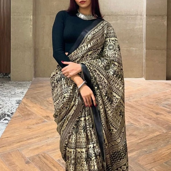 KALINI Ethnic Motifs Printed Saree