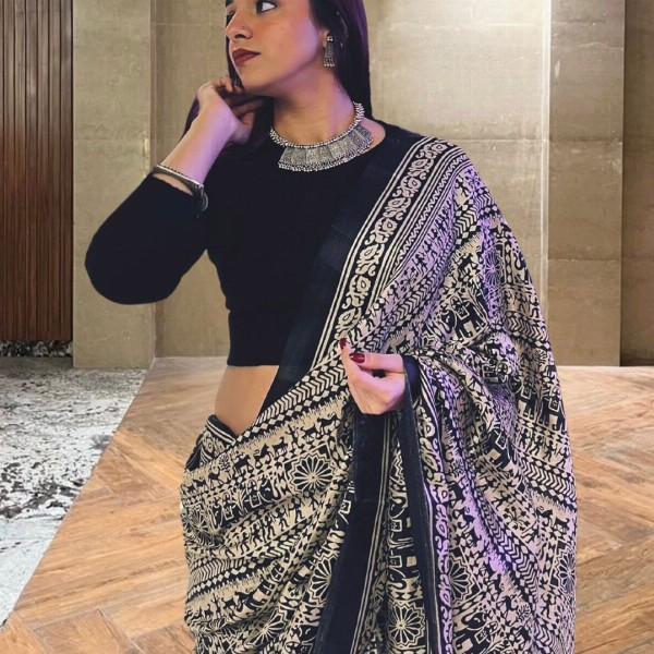 KALINI Ethnic Motifs Printed Saree