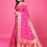 CRAFTYSTYLES Woven Design Zari Pure Chiffon Banarasi Saree