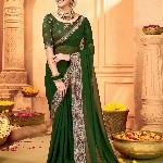 Mitera Pure Georgette Saree With Blouse Piece