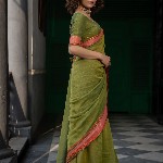 Suta Striped Zari Pure Cotton Saree