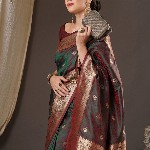 Anouk Woven Design Zari Banarasi Saree