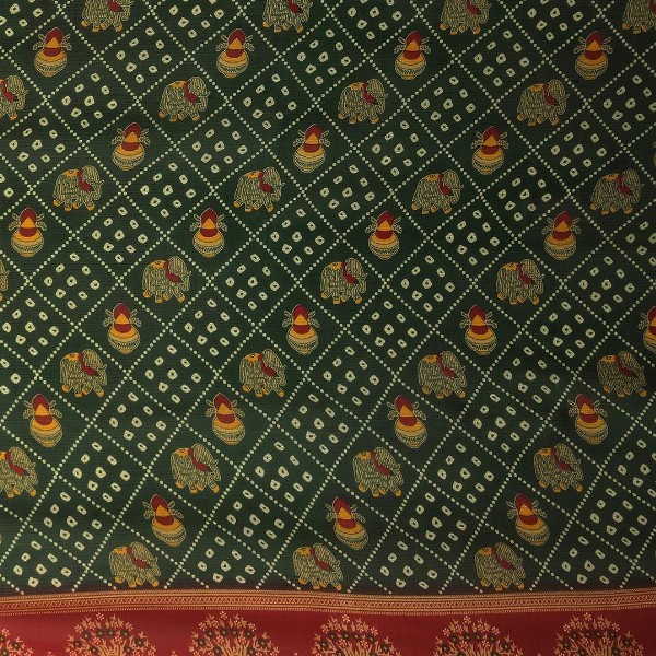 KALINI Bandhani Print Zari Pure Georgette Bandhani Saree