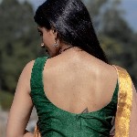 Suta Brown Mul Cotton Solid Saree