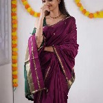 all about you Ethnic Motifs Woven Design Zari Pure Silk Banarasi Saree