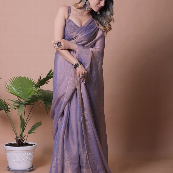 Anneca Women Solid Pure Chiffon Saree