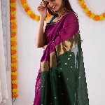 KALINI Silk Blend Kanjeevaram Saree