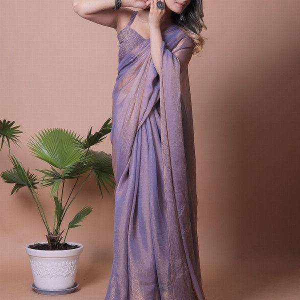 Anneca Women Solid Pure Chiffon Saree