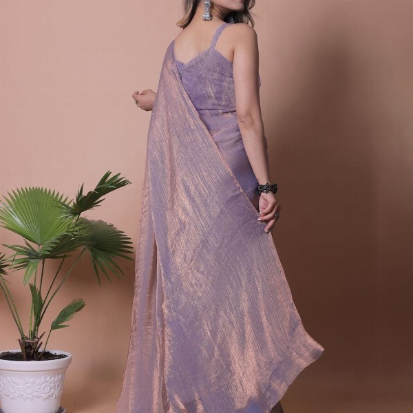 Anneca Women Solid Pure Chiffon Saree