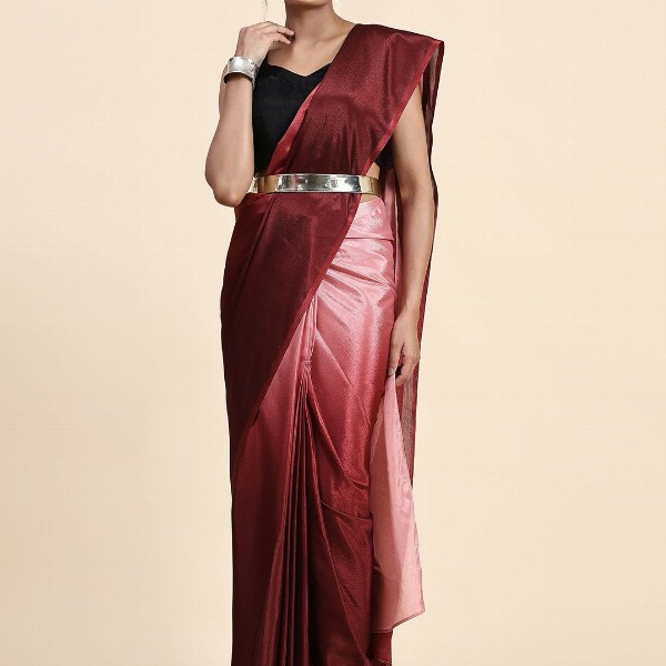 RACHNA Ombre Poly Chiffon Ready To Wear Saree