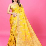 CRAFTYSTYLES Woven Design Zari Pure Crepe Banarasi Saree
