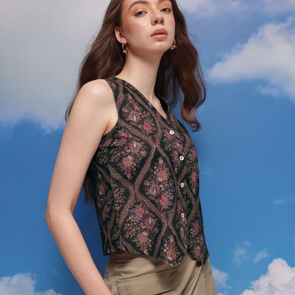 CORSICA Indie Floral Printed Vest