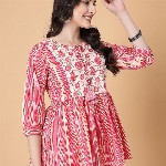 God Bless Floral Print Cotton Top