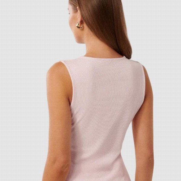 Forever New Women Vertical Stripes Striped Bow Tank Top