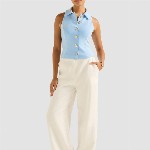 Forever New Women Shirt Collar Fitted Top