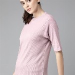The Roadster Lifestyle Co Mauve Ribbed Top
