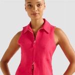 Forever New Women Solid Shirt Collar Sleeveless Top