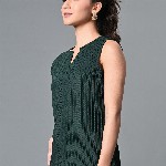 The Roadster Life Co. Women Self Design V-Neck Polyester Top