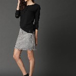 Roadster Black Solid Pure Cotton Top with Lace Detail