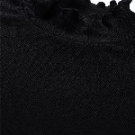 SASSAFRAS Black High Neck Cropped Top