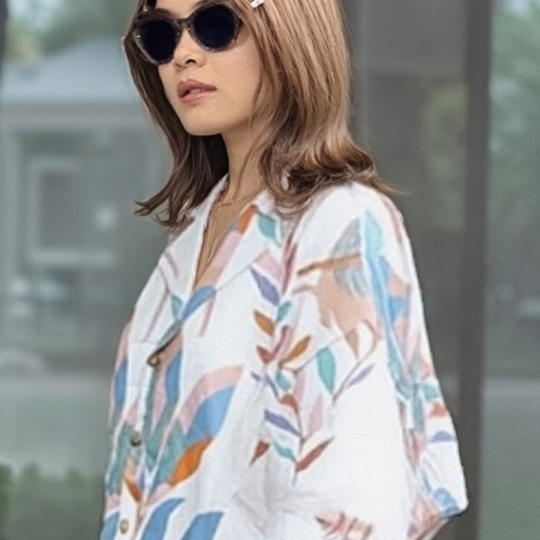 The Roadster Lifestyle Co Floral Printed Shirt Style Top