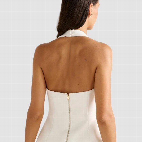 Forever New Women Halter Neck Peplum Top