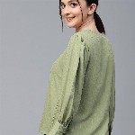 Style Quotient V-Neck Cuffed Sleeve Top