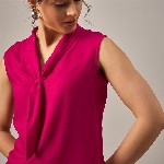 The Roadster Lifestyle Co Front Tie Sleeveless Top