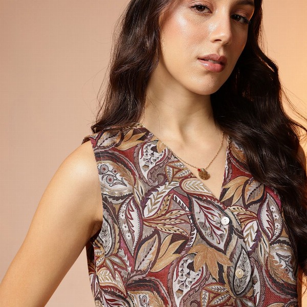 CORSICA Floral Print Top