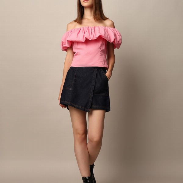 ONLY Women Cotton Off-Shoulder Cotton Top