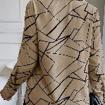 Stylecast X Slyck Geometric Printed Shirt Style Top