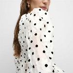 Marks & Spencer Polka Dot Printed Puff Sleeve Top