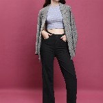 Basics By Tokyo Talkies Women Flared Clean Look Stretchable Jeans