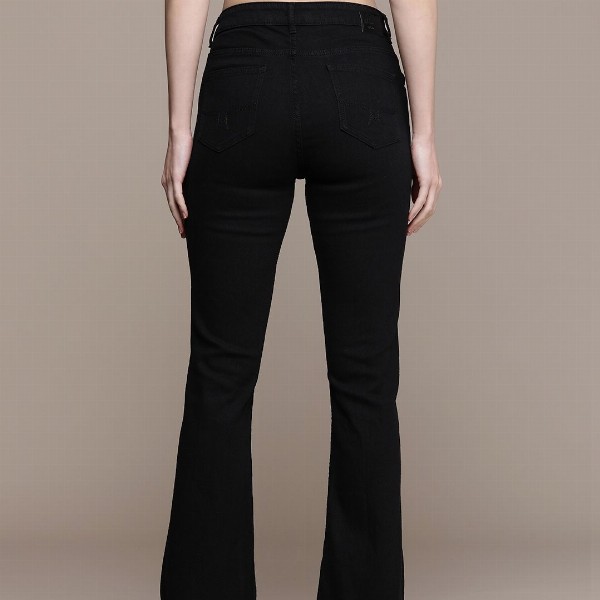 The Roadster Life Co. Women Flared High-Rise Stretchable Jeans