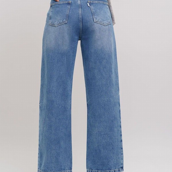 FREAKINS Women Straight Fit High-Rise Mildly Distressed Light Fade Cotton Jeans