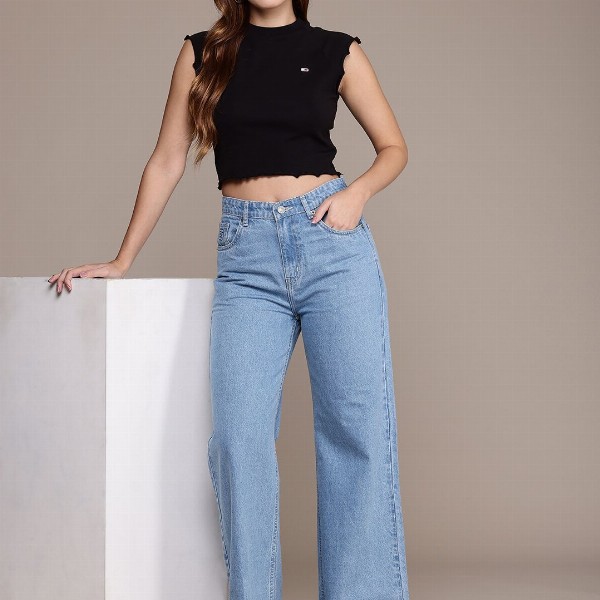 French Connection Women Smart Relaxed Fit Stretchable Jeans