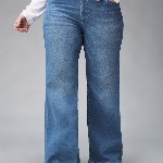 Miss Chase A+ Women Plus Size Wide Leg Light Fade Stretchable Jeans