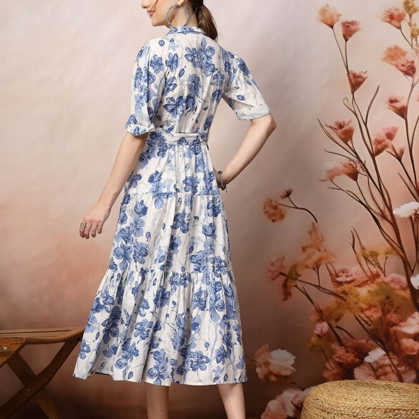 Stylum Floral Print Fit & Flare Maxi Dress