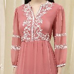 Biba Women Ethnic Motifs Embroidered Fit & Flare Dress