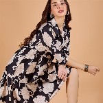 DressBerry Women Printed Fit & Flare Dress