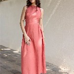 Anasi Clothing Women Linen Maxi Dress