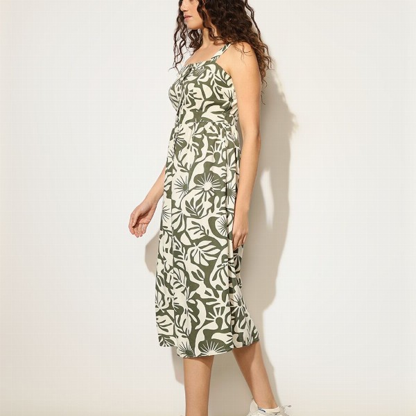 ONLY Floral Print Fit & Flare Midi Dress