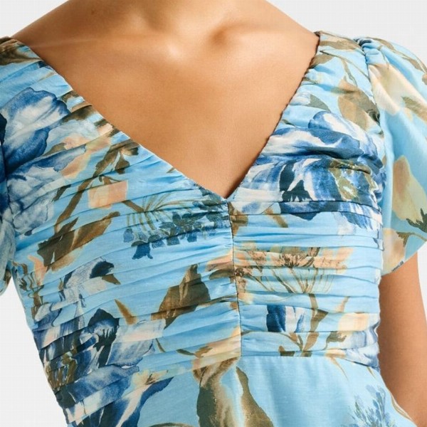 Forever New Women Floral Printed Gathered or Pleated A-Line Dress