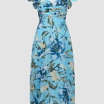 Forever New Women Floral Printed Gathered or Pleated A-Line Dress